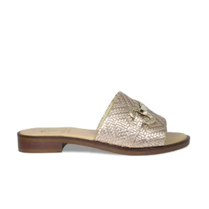 Bardot: Metallic Weave Leather