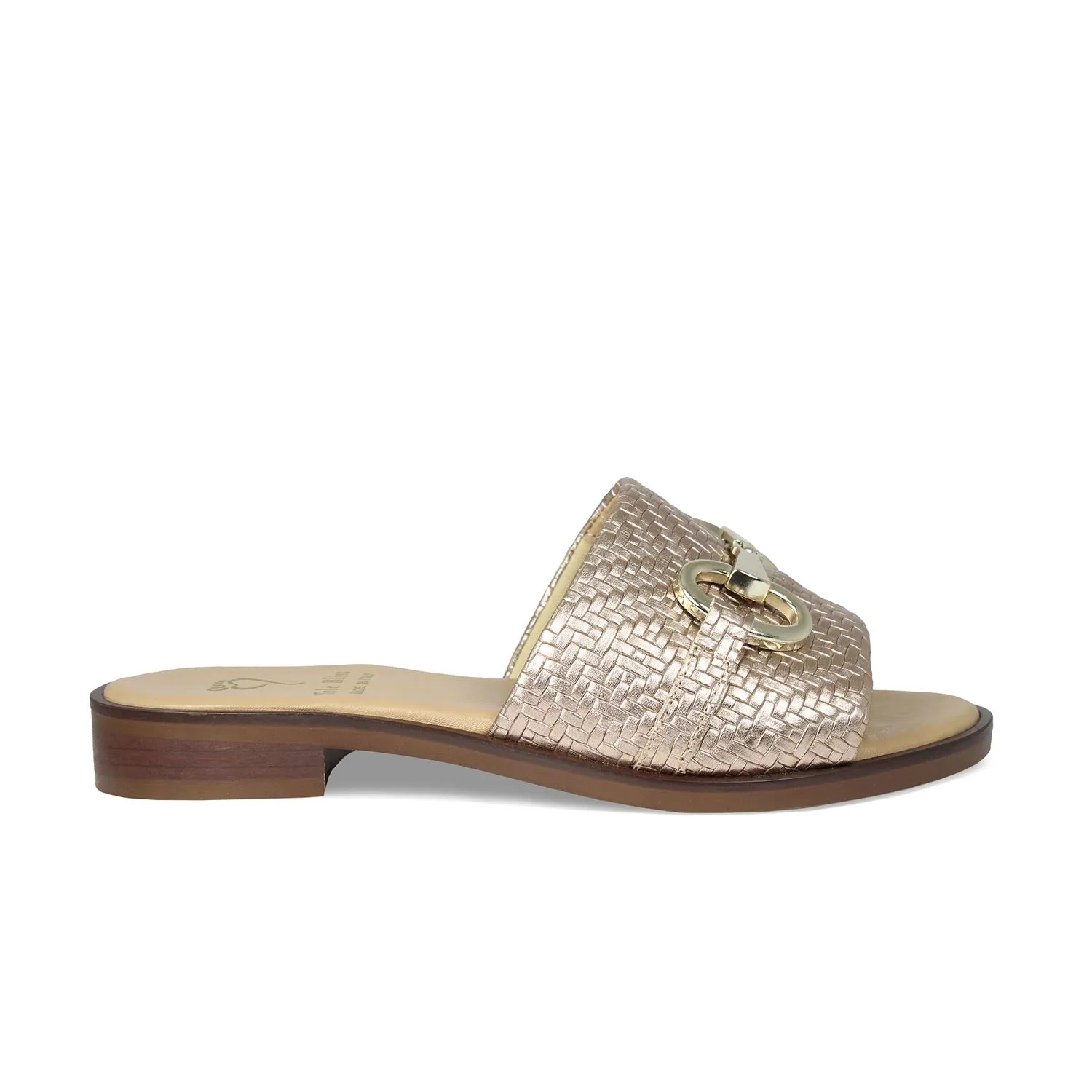 Bardot: Metallic Weave Leather