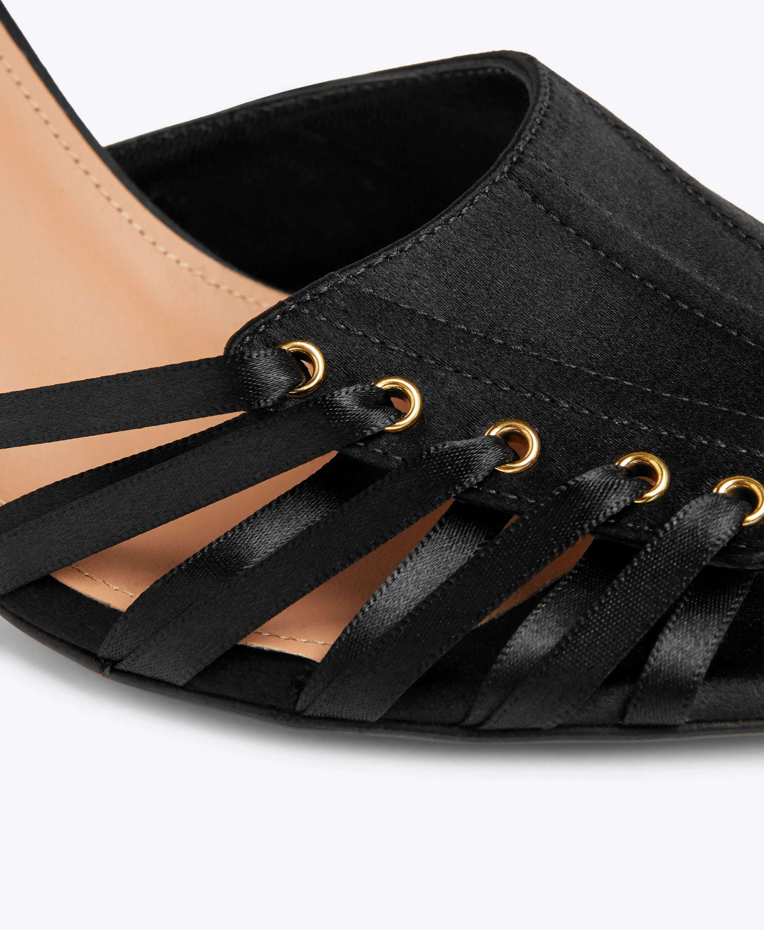 Bexley 70 Black Satin Sandals