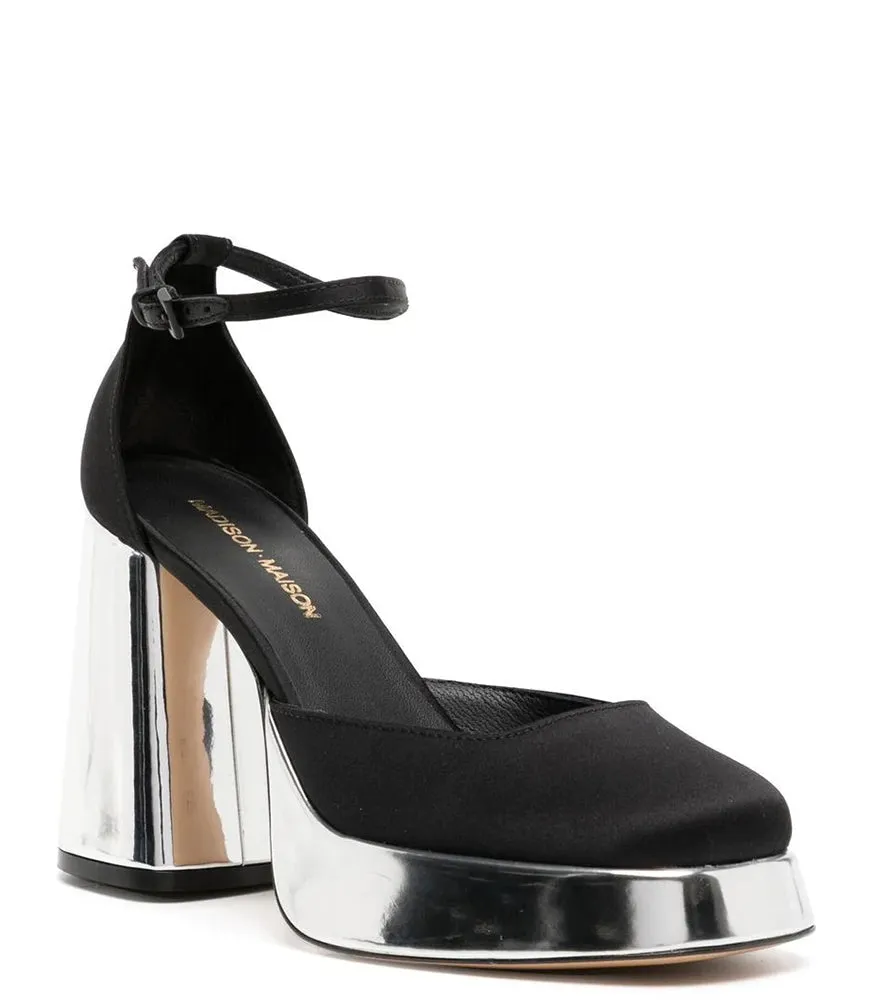 Black/Silver Platform Heel