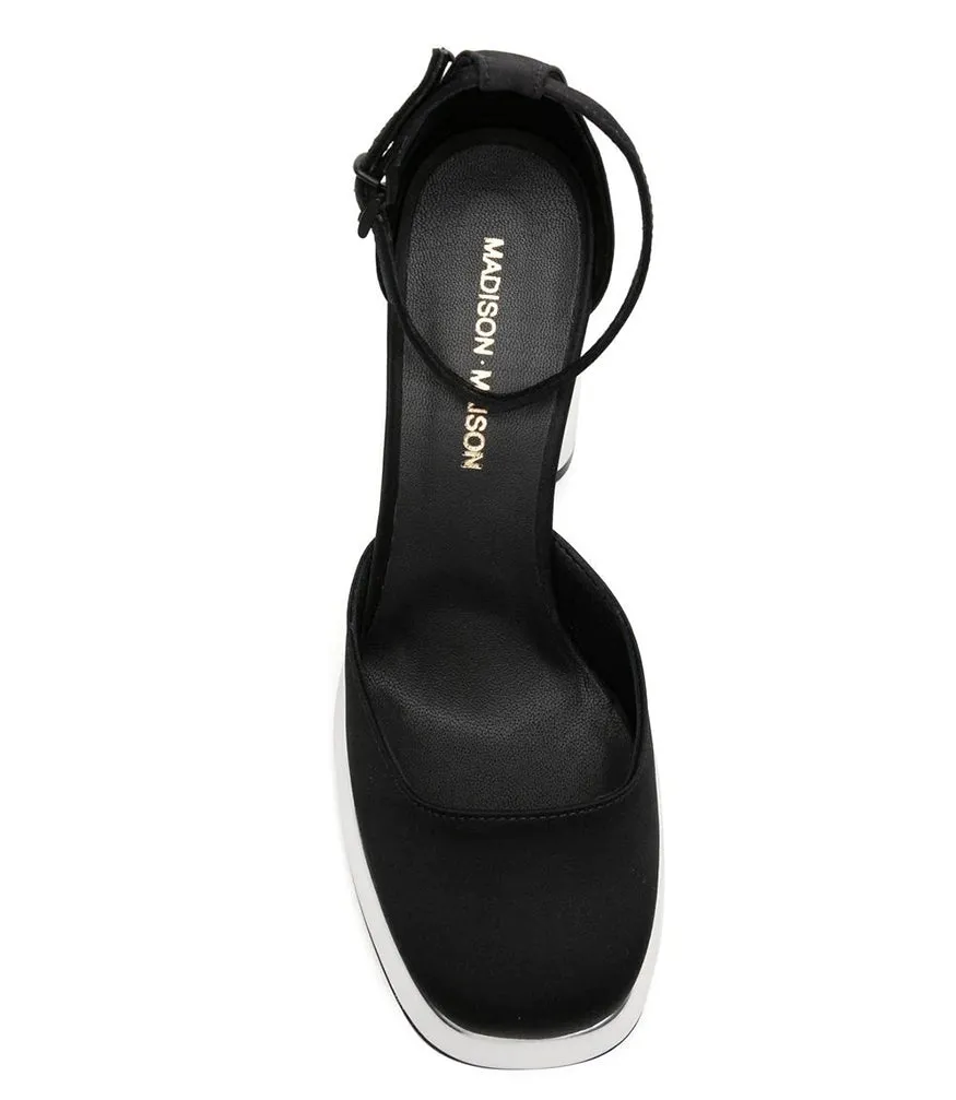 Black/Silver Platform Heel