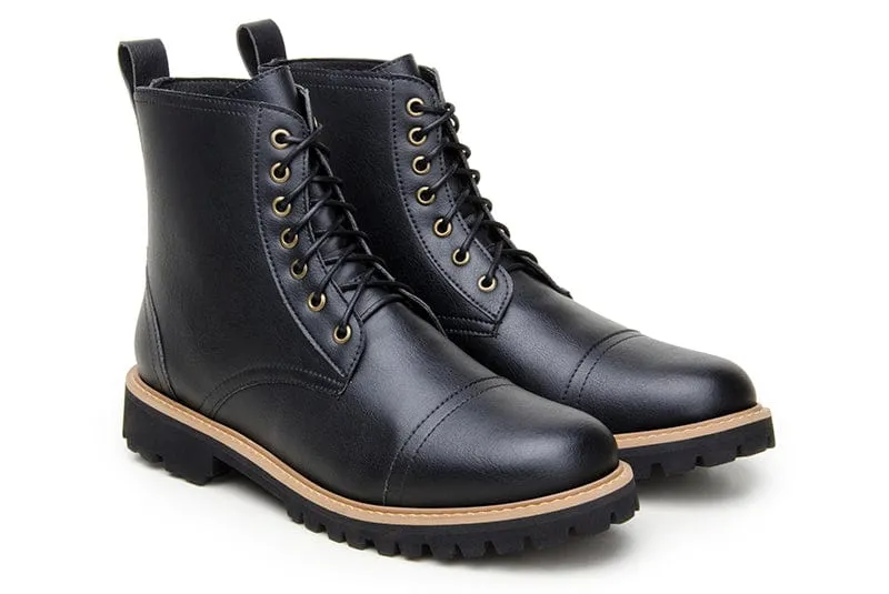 Capped Standard Vegan Leather Boots | Multiple Colours