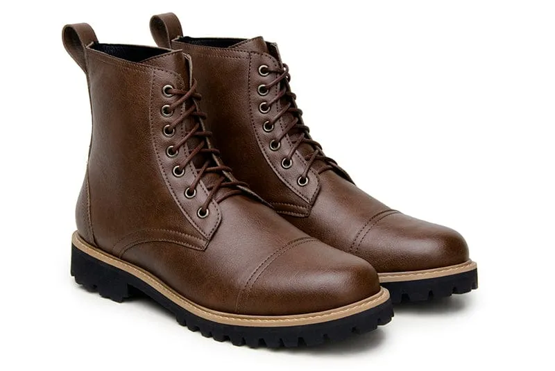 Capped Standard Vegan Leather Boots | Multiple Colours