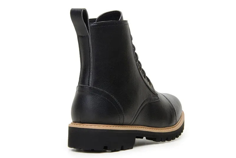 Capped Standard Vegan Leather Boots | Multiple Colours