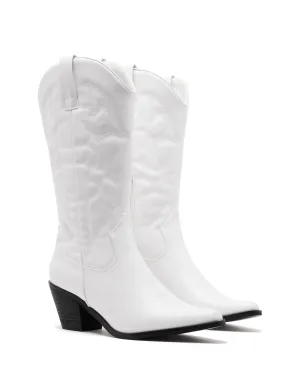 Clayton Cowboy Boot White