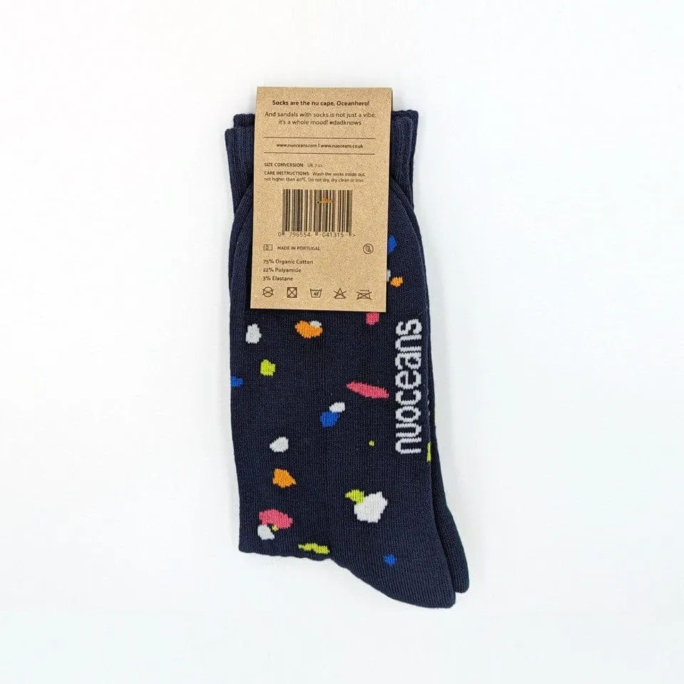 Cosy Combo Crew Organic Cotton Socks | Navy