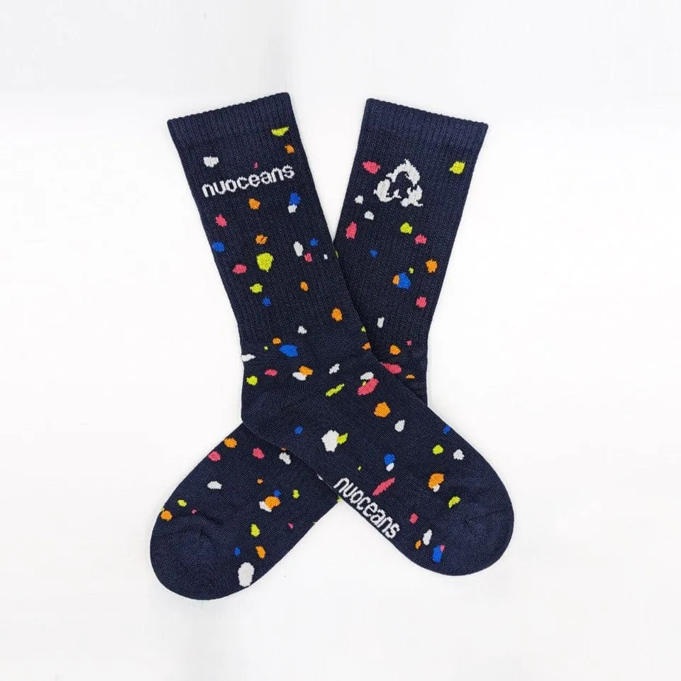 Cosy Combo Crew Organic Cotton Socks | Navy