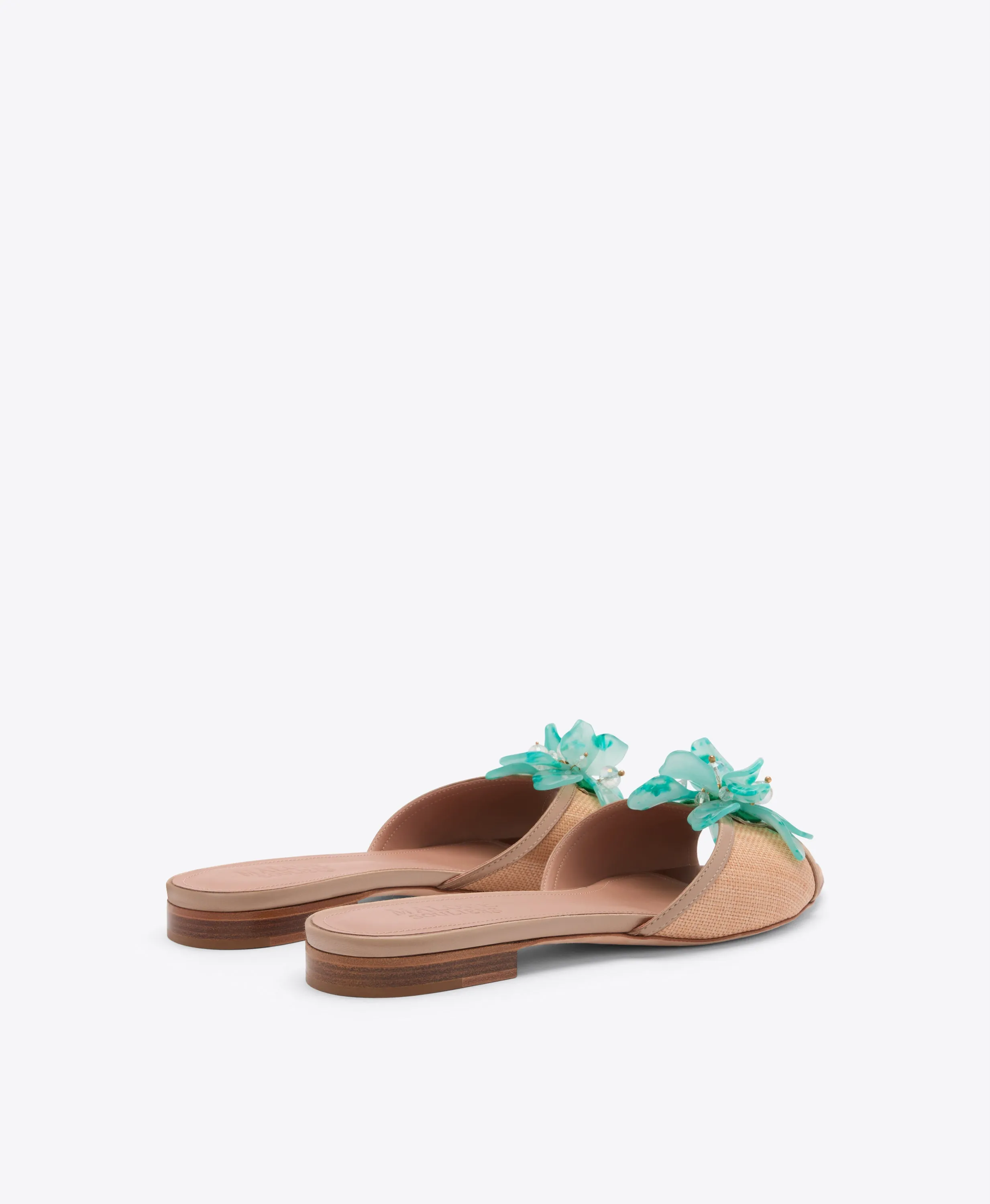 Cyd Beige Raffia Flat Sandals