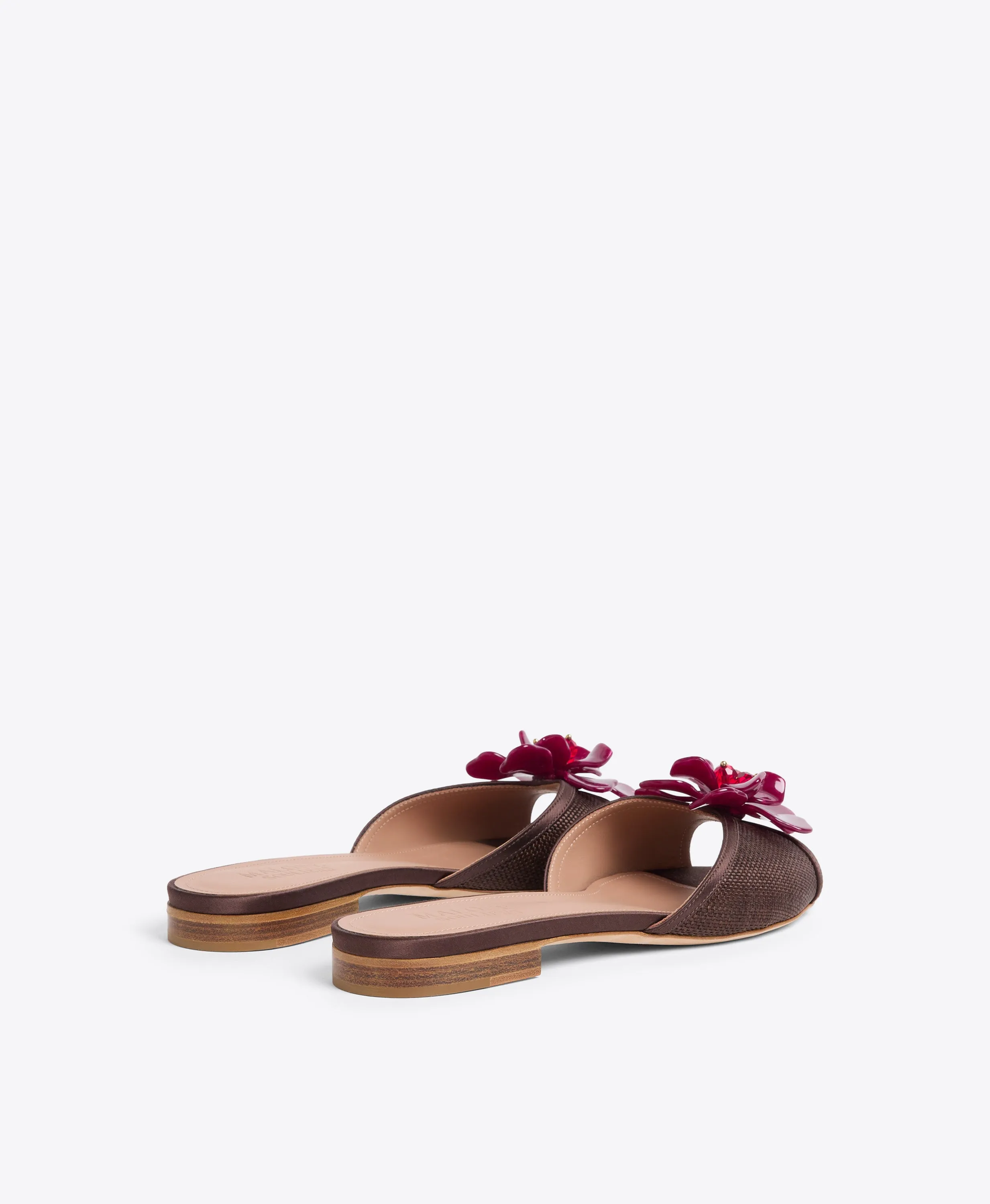 Cyd Dark Brown Raffia Flat Sandals