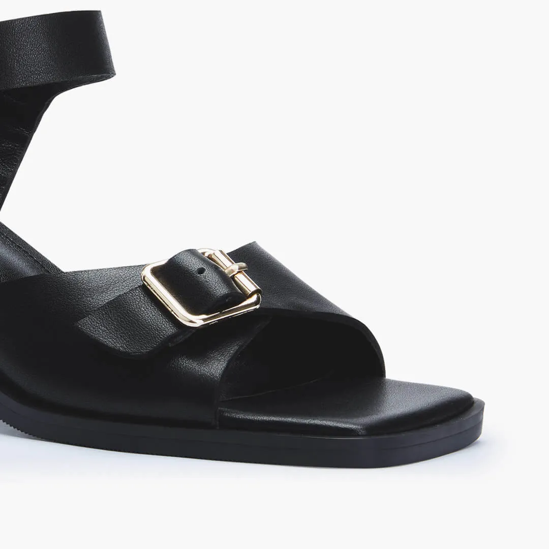 *DAST - black two belt sandals