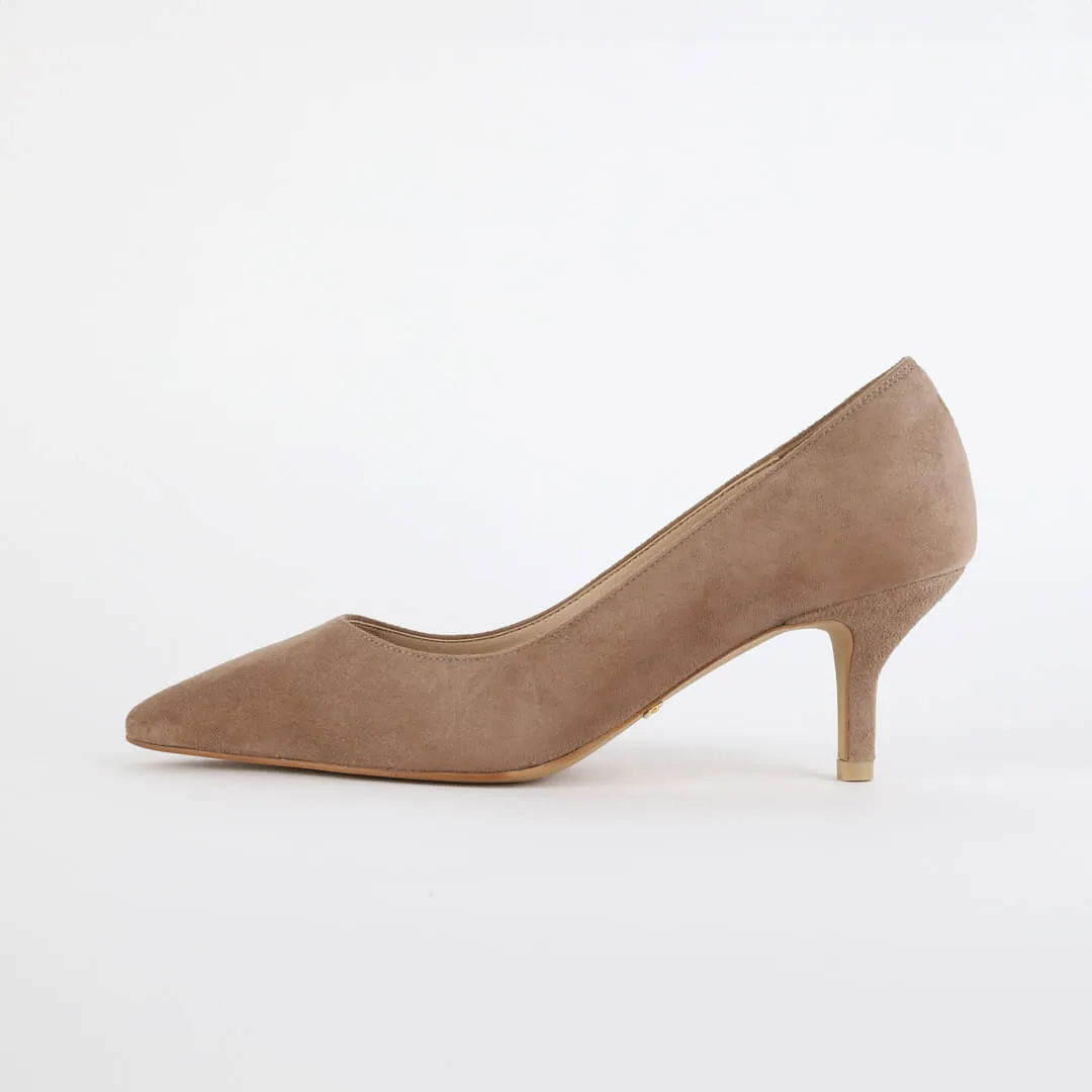 ELODIE - suede kitten heels