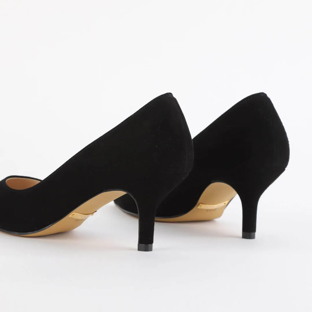 ELODIE - suede kitten heels