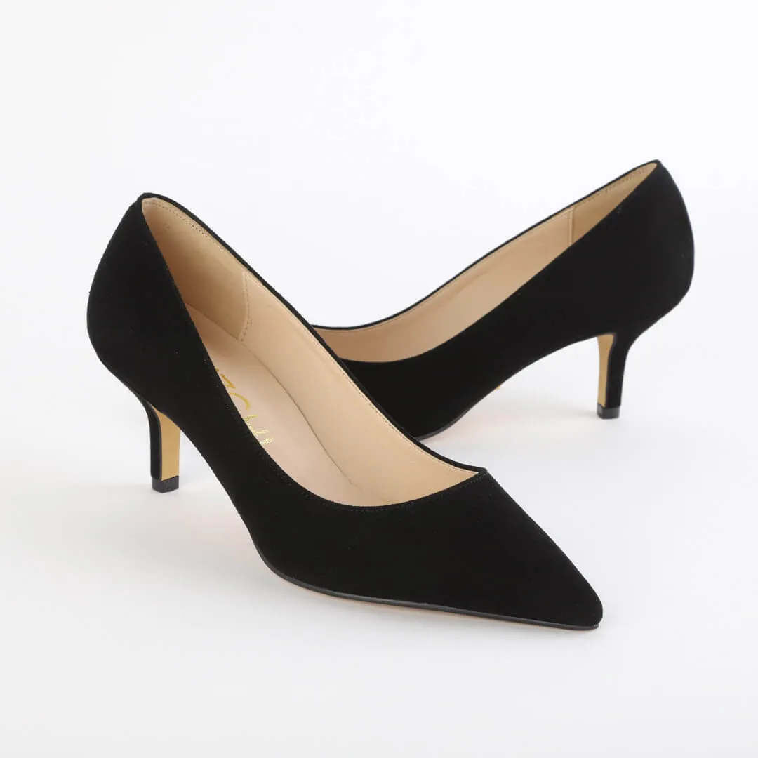 ELODIE - suede kitten heels