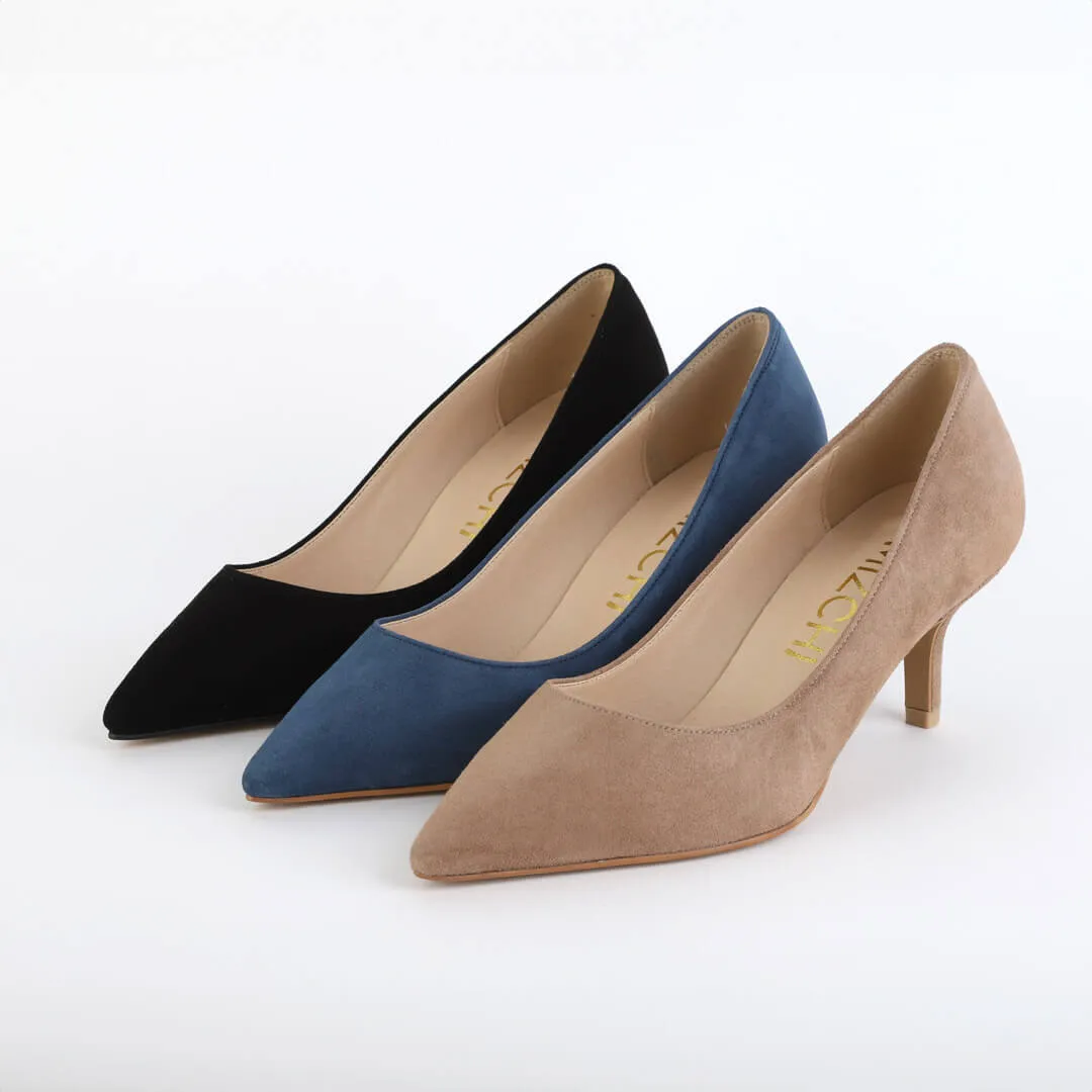 ELODIE - suede kitten heels