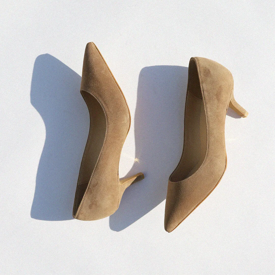 ELODIE - suede kitten heels