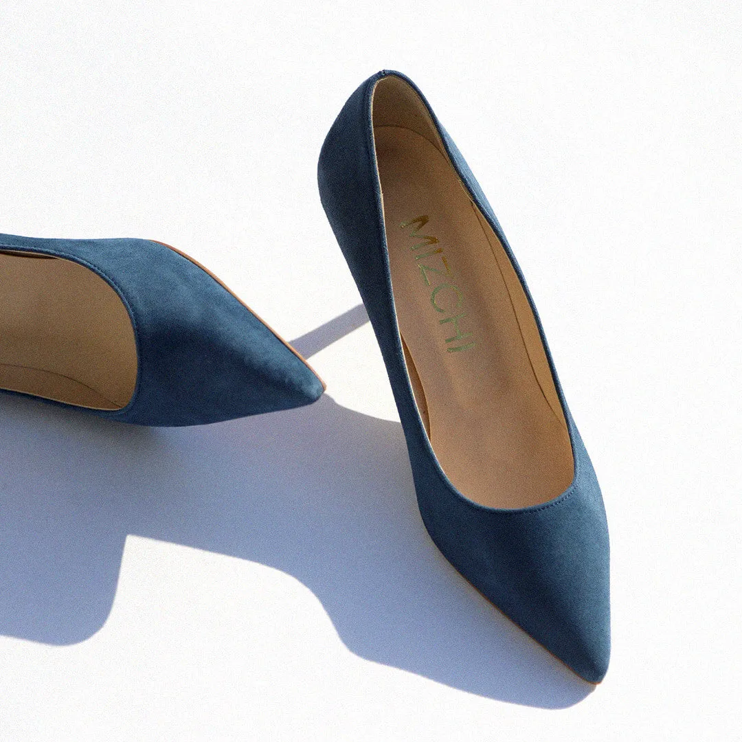 ELODIE - suede kitten heels
