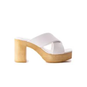 Elodie White Leather