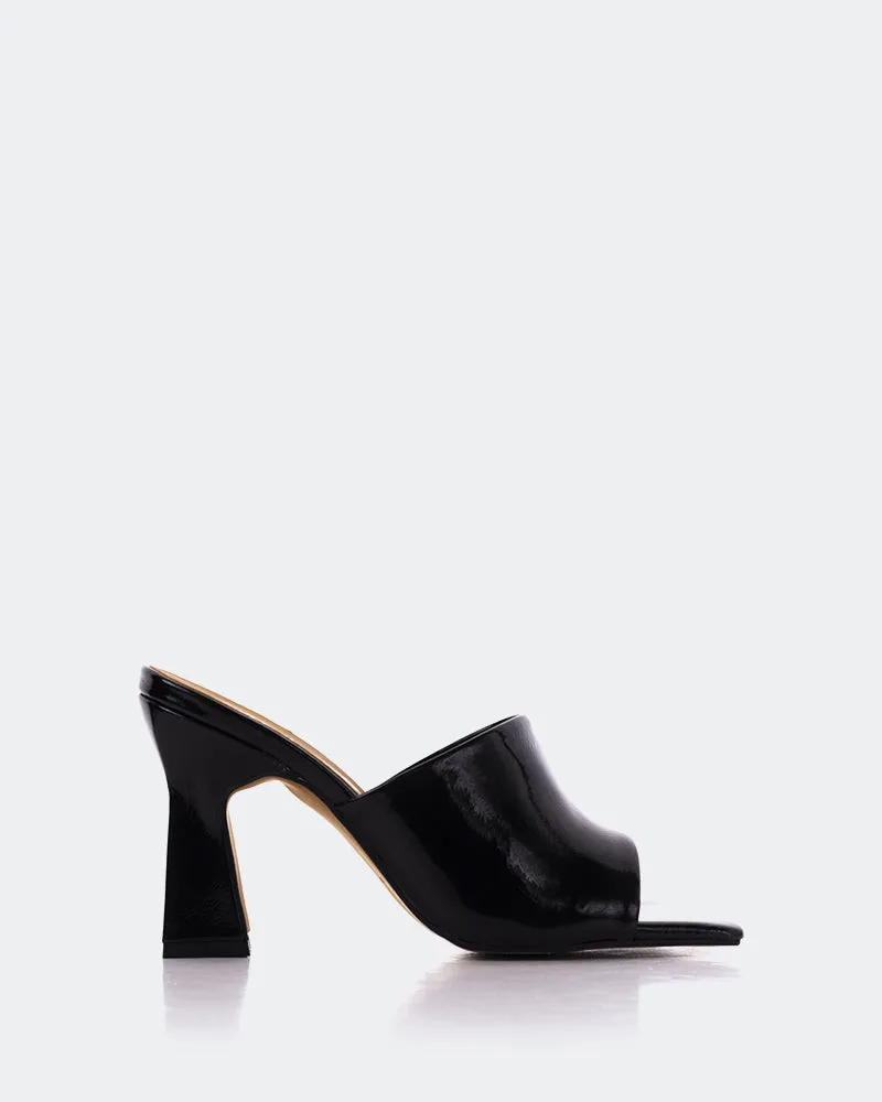Emery Black Leather