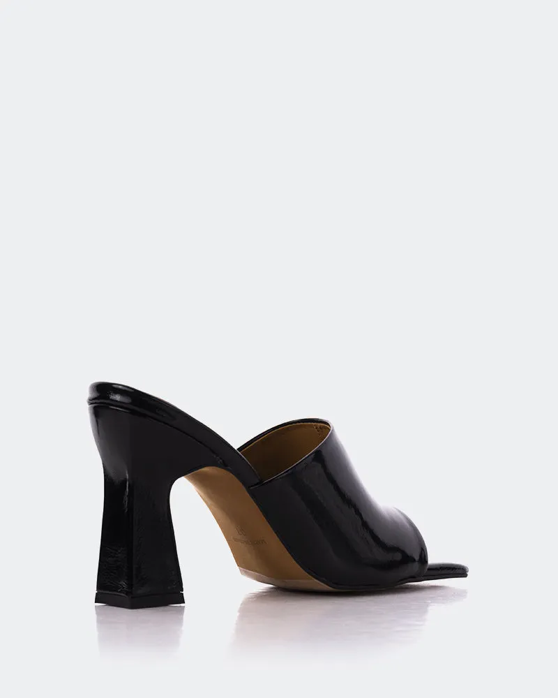 Emery Black Leather