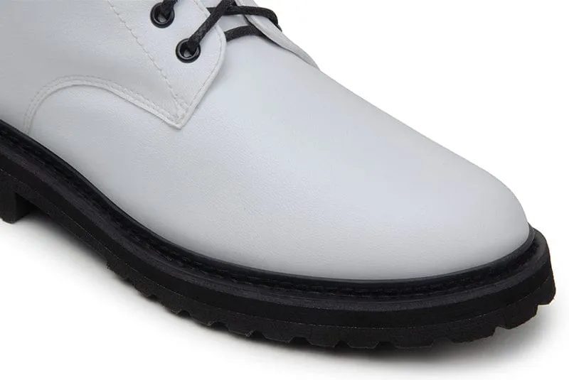 Everyday Unisex Vegan Corn Leather Boots | White