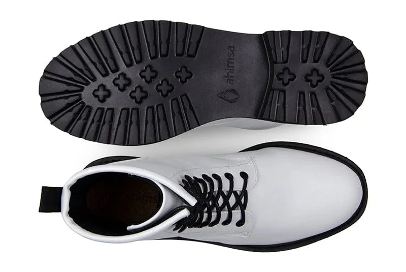 Everyday Unisex Vegan Corn Leather Boots | White