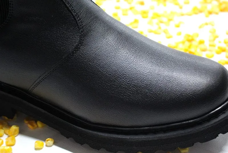 Everyday Unisex Vegan Corn Leather Chelsea Boots | Black