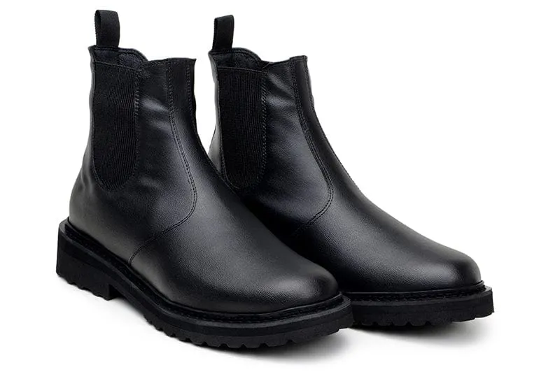 Everyday Unisex Vegan Corn Leather Chelsea Boots | Black