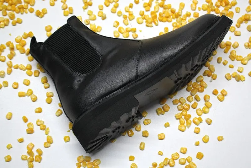 Everyday Unisex Vegan Corn Leather Chelsea Boots | Black