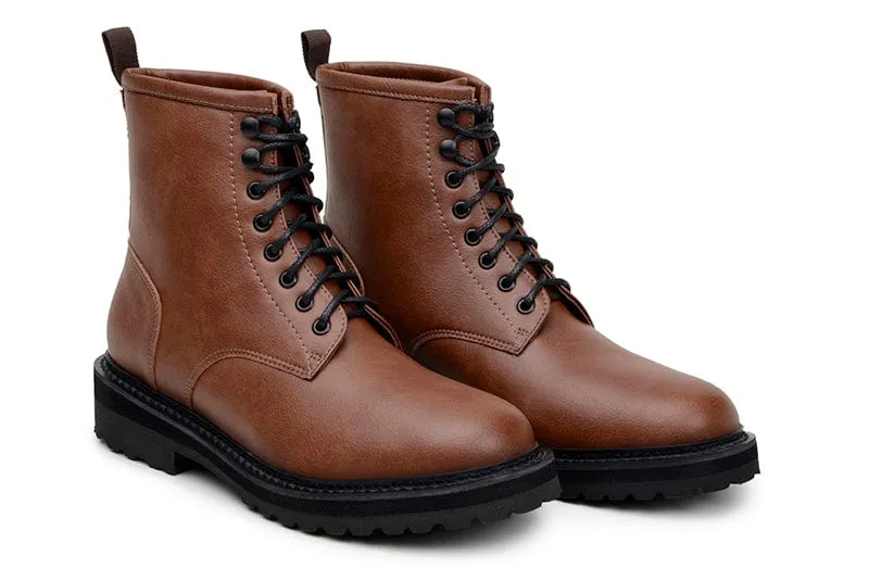 Everyday Unisex Vegan Leather Boots | Brown