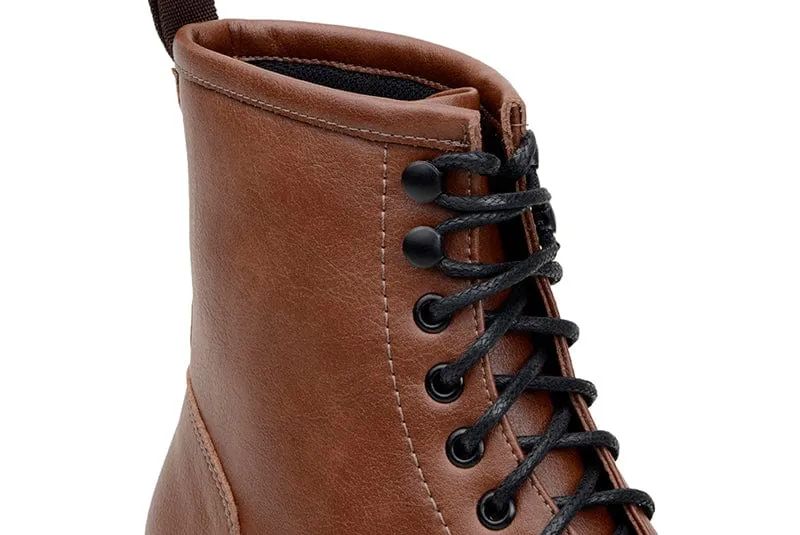 Everyday Unisex Vegan Leather Boots | Brown