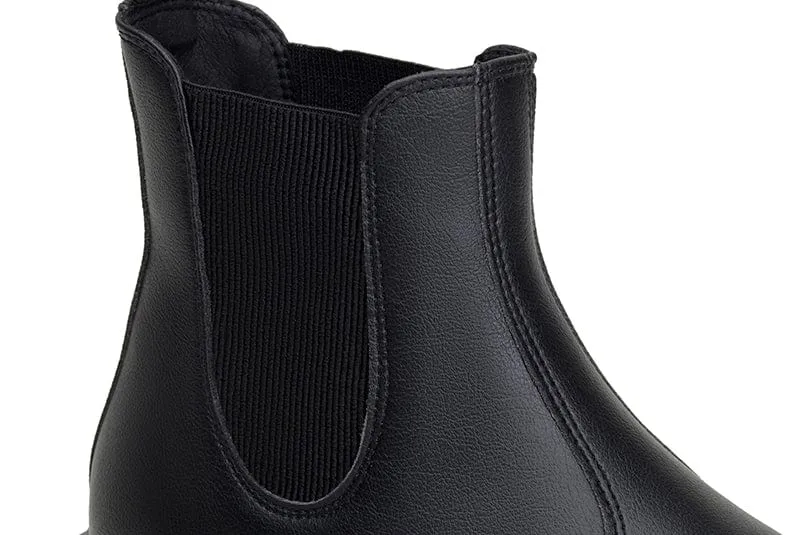 Everyday Unisex Vegan Leather Chelsea Boots | Black