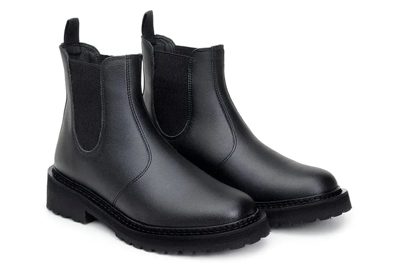 Everyday Unisex Vegan Leather Chelsea Boots | Black