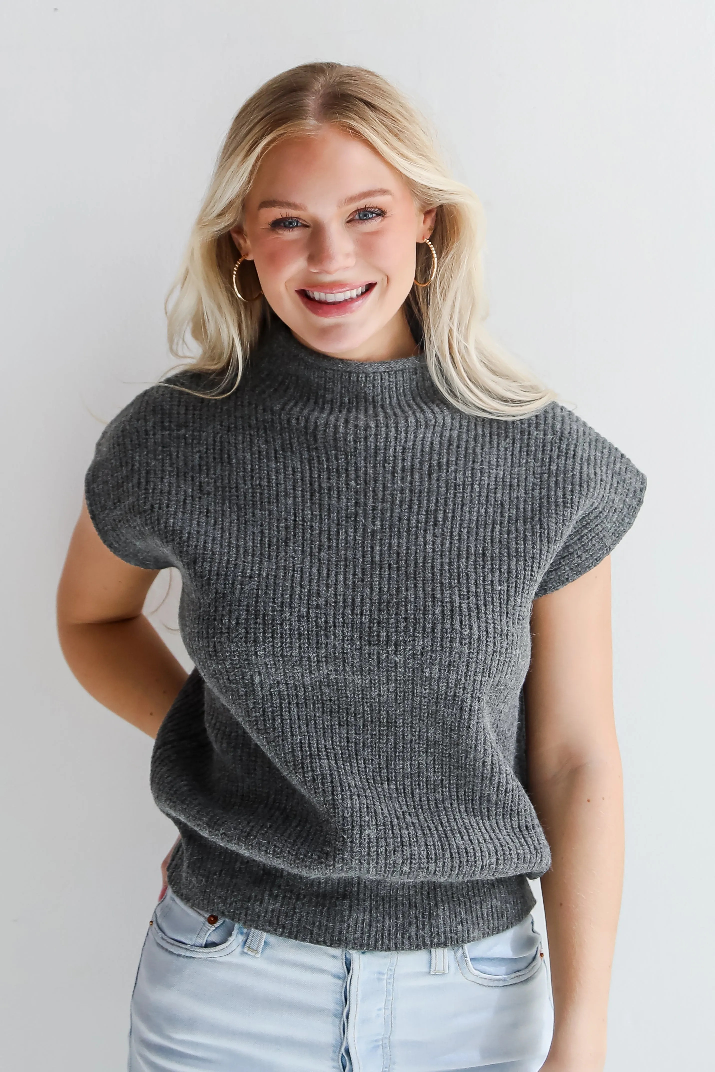 FINAL SALE - Autumn Perfection Charcoal Sweater Top