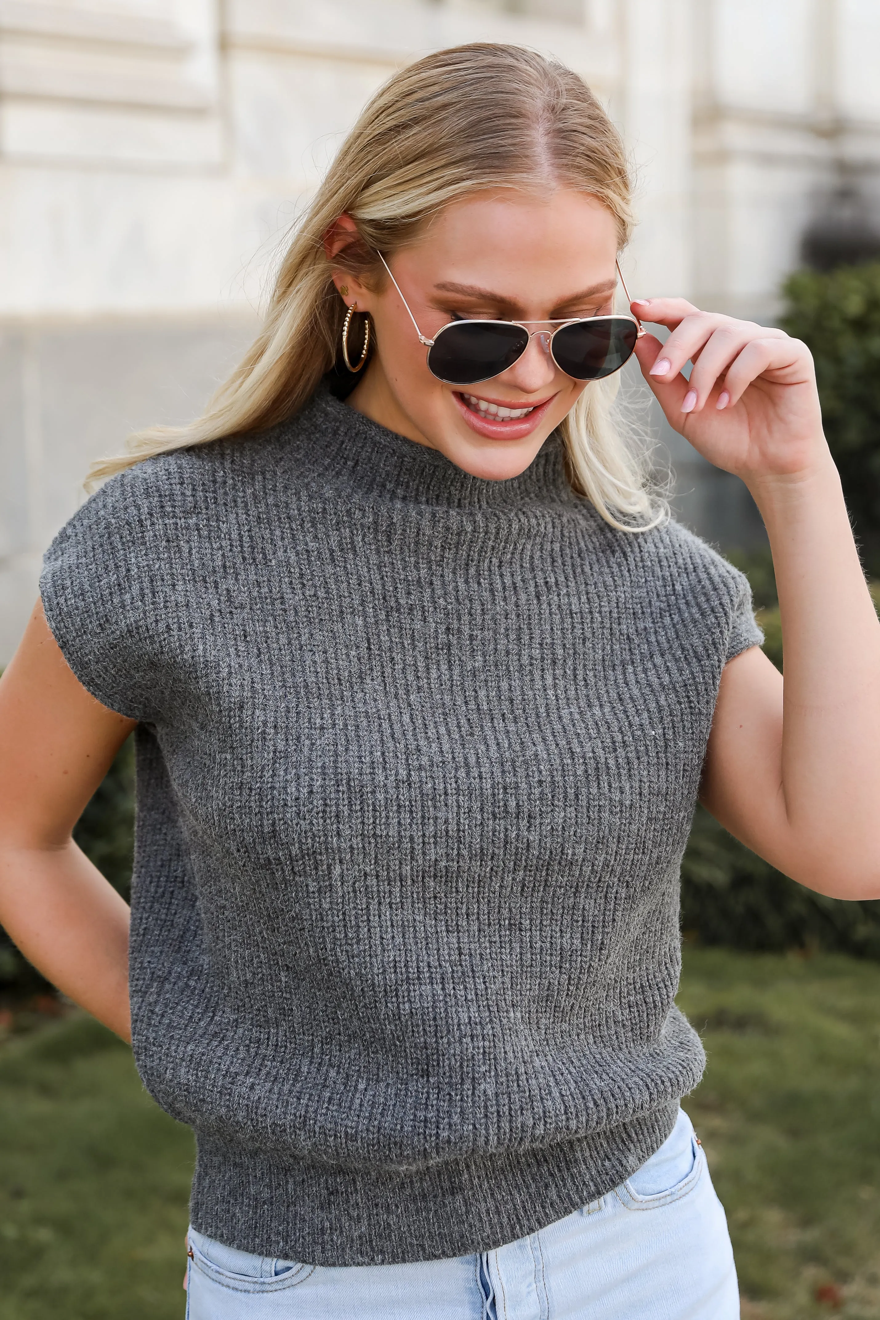 FINAL SALE - Autumn Perfection Charcoal Sweater Top