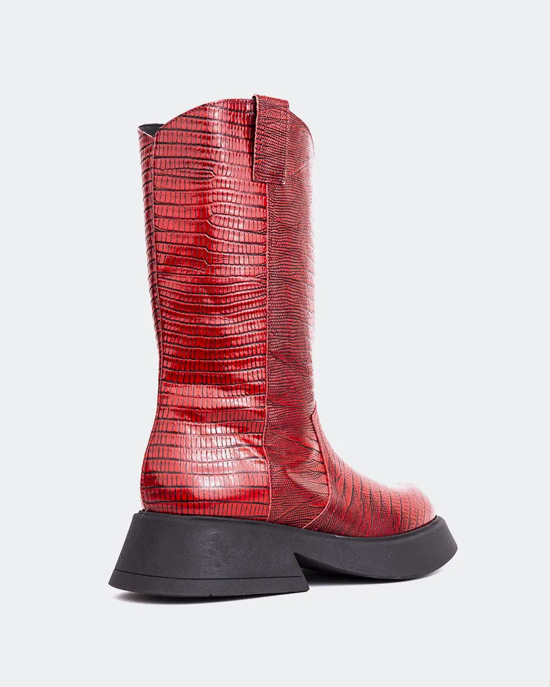 Gaulle Red Leather