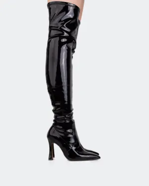 Giverny Black Patent Stretch