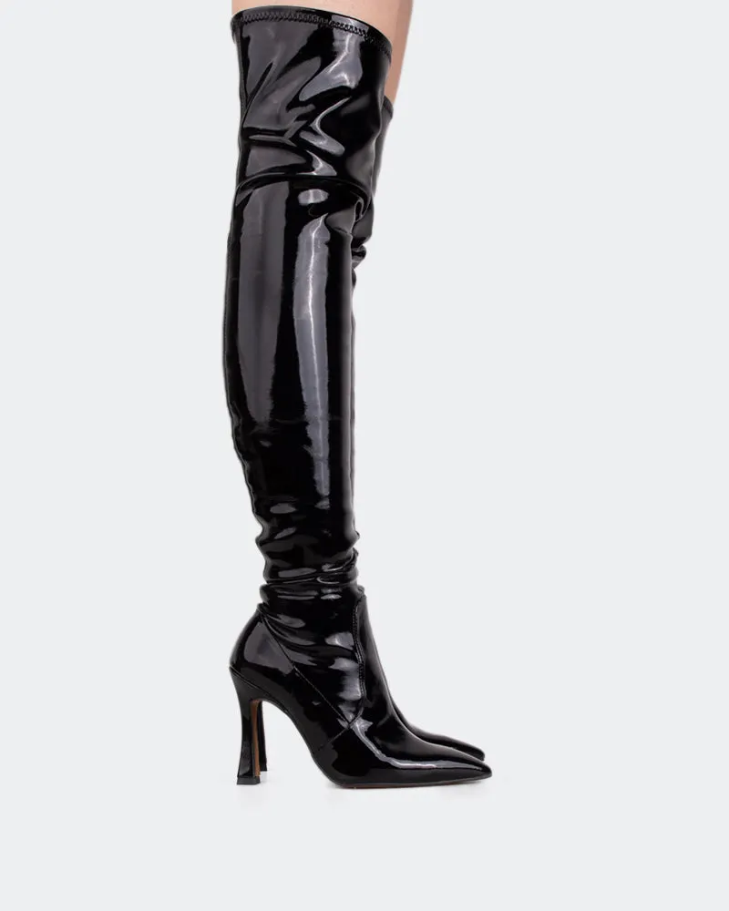 Giverny Black Patent Stretch