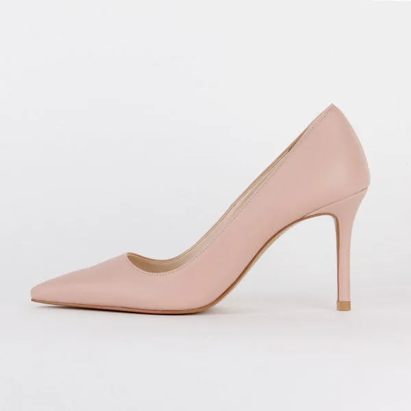 *HEMERY - pink leather, 8cm size UK 3