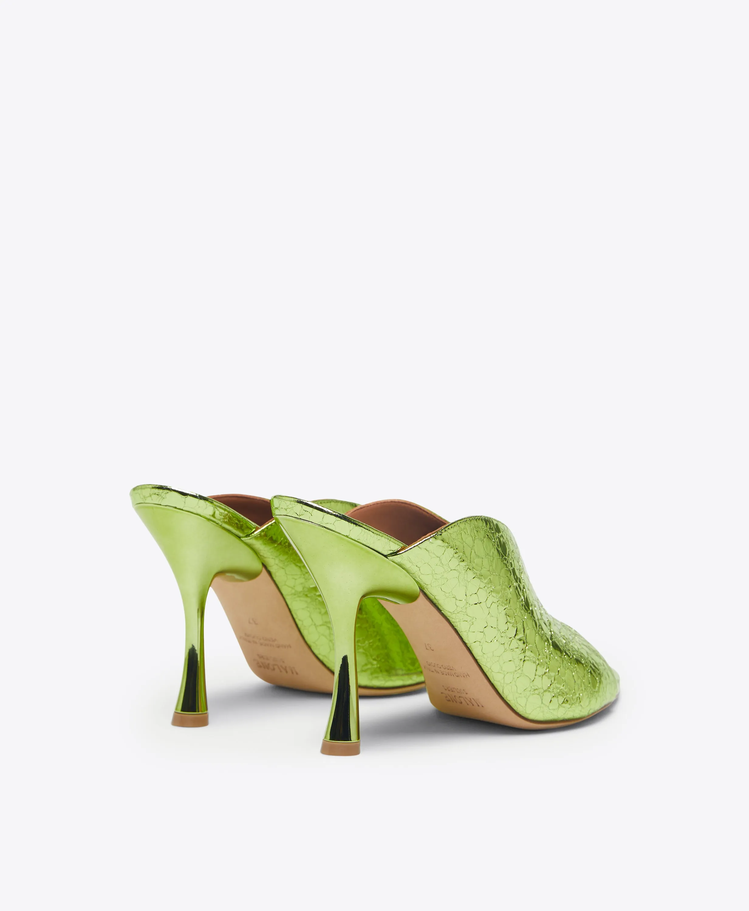 Henri 90 Green Leather Sandals