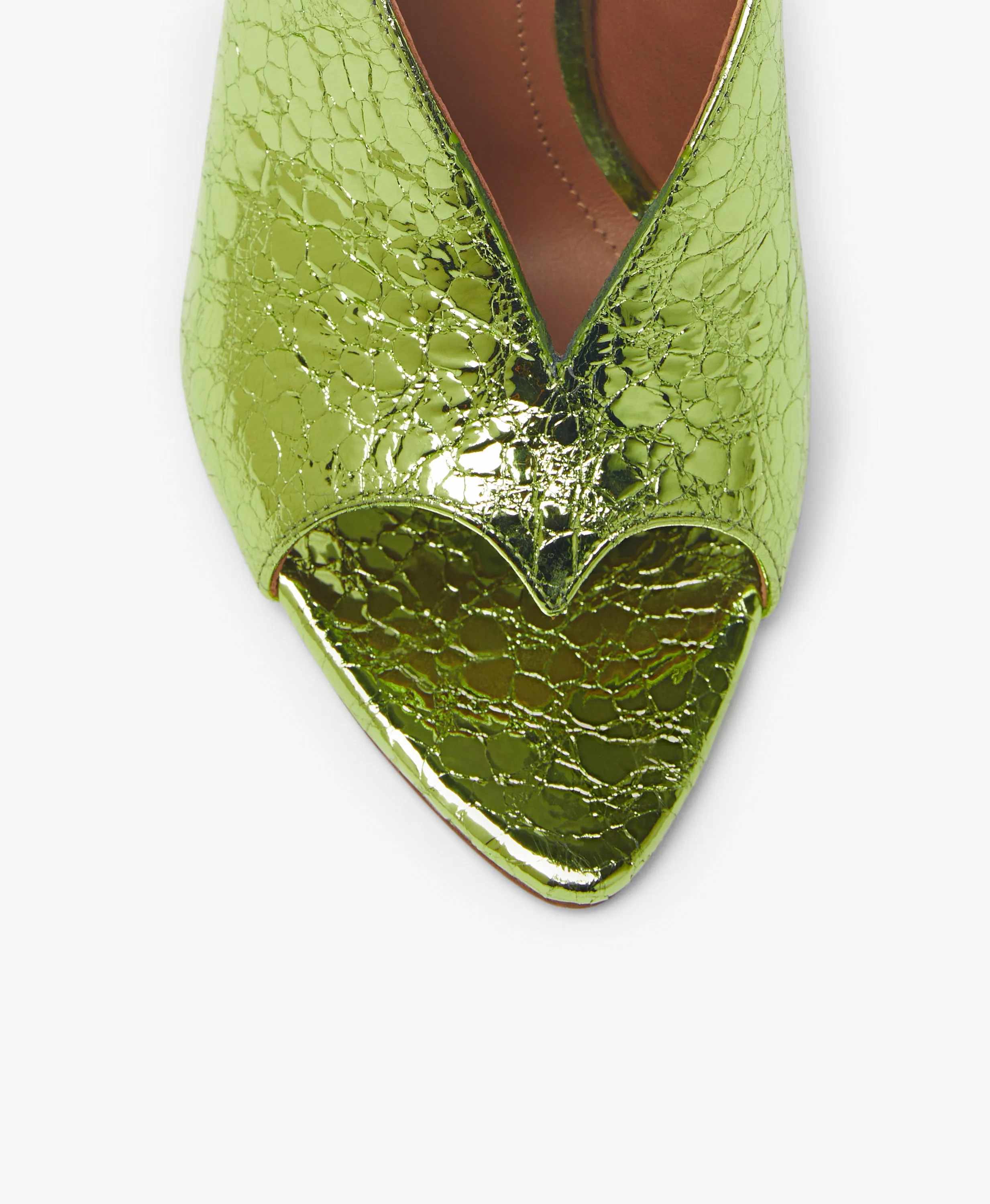 Henri 90 Green Leather Sandals
