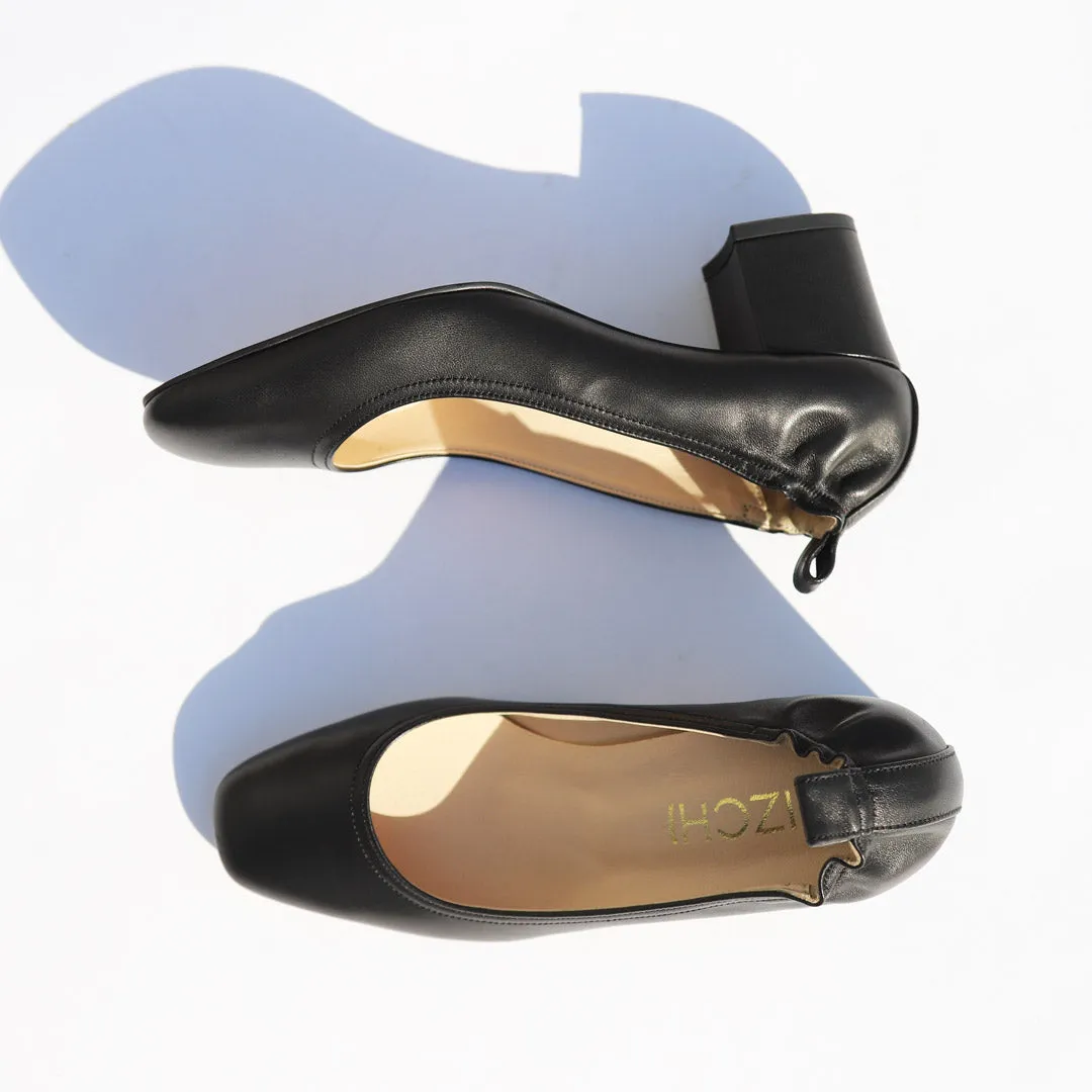 ISSLA - soft leather chunky heel pump