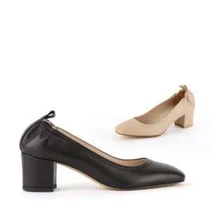 ISSLA - soft leather chunky heel pump