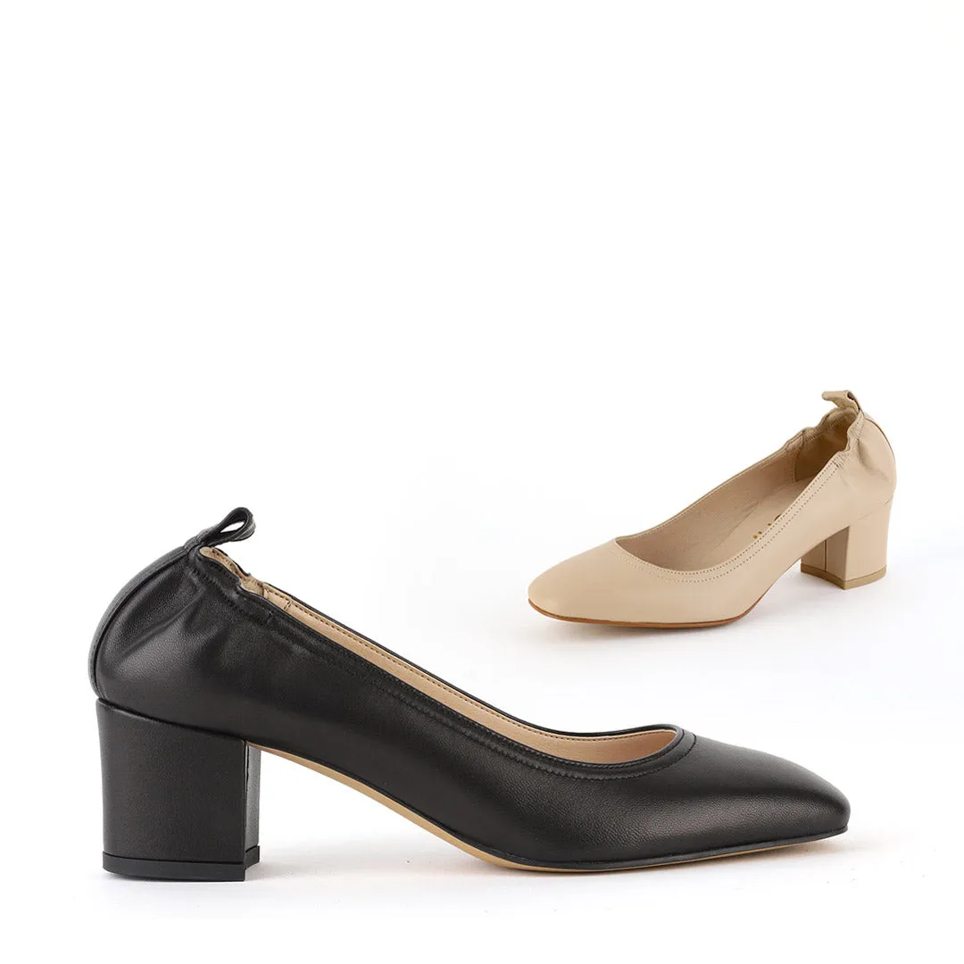 ISSLA - soft leather chunky heel pump
