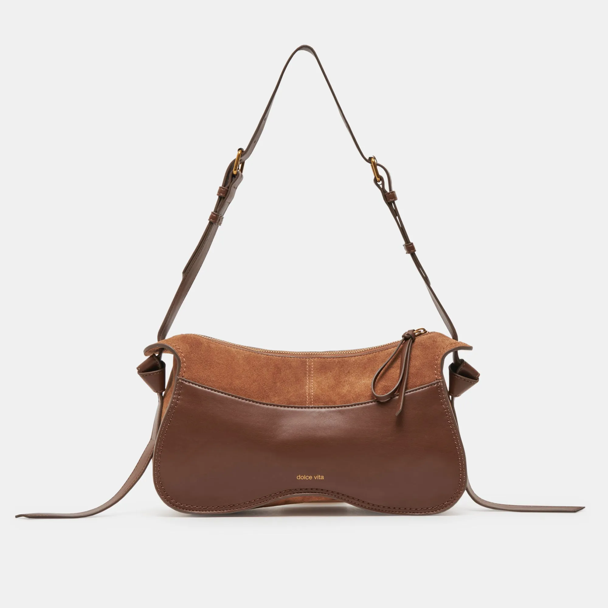 JOSIE SHOULDER BAG PECAN SUEDE