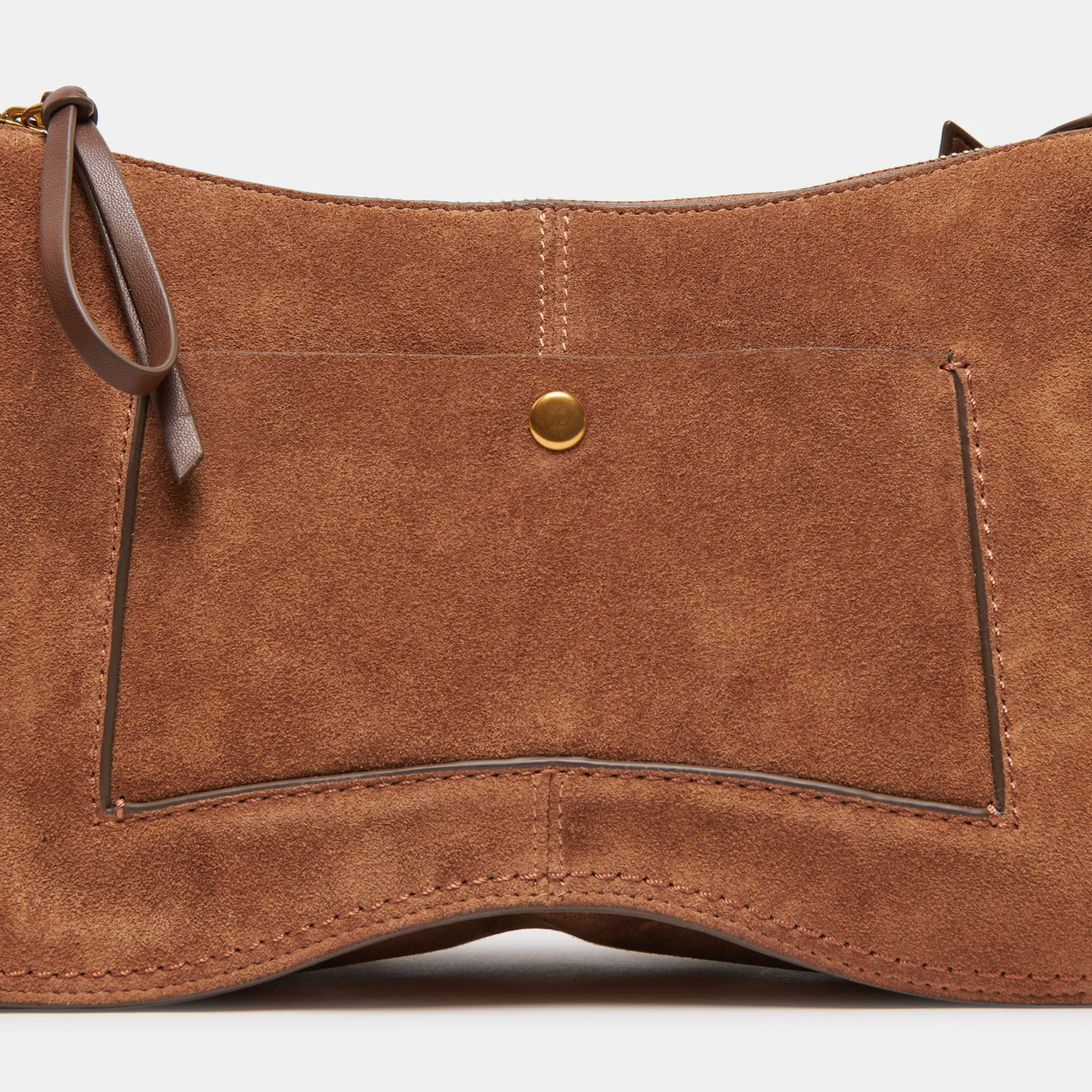 JOSIE SHOULDER BAG PECAN SUEDE