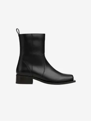Karel Vegan Apple Leather Ankle Boots | Black