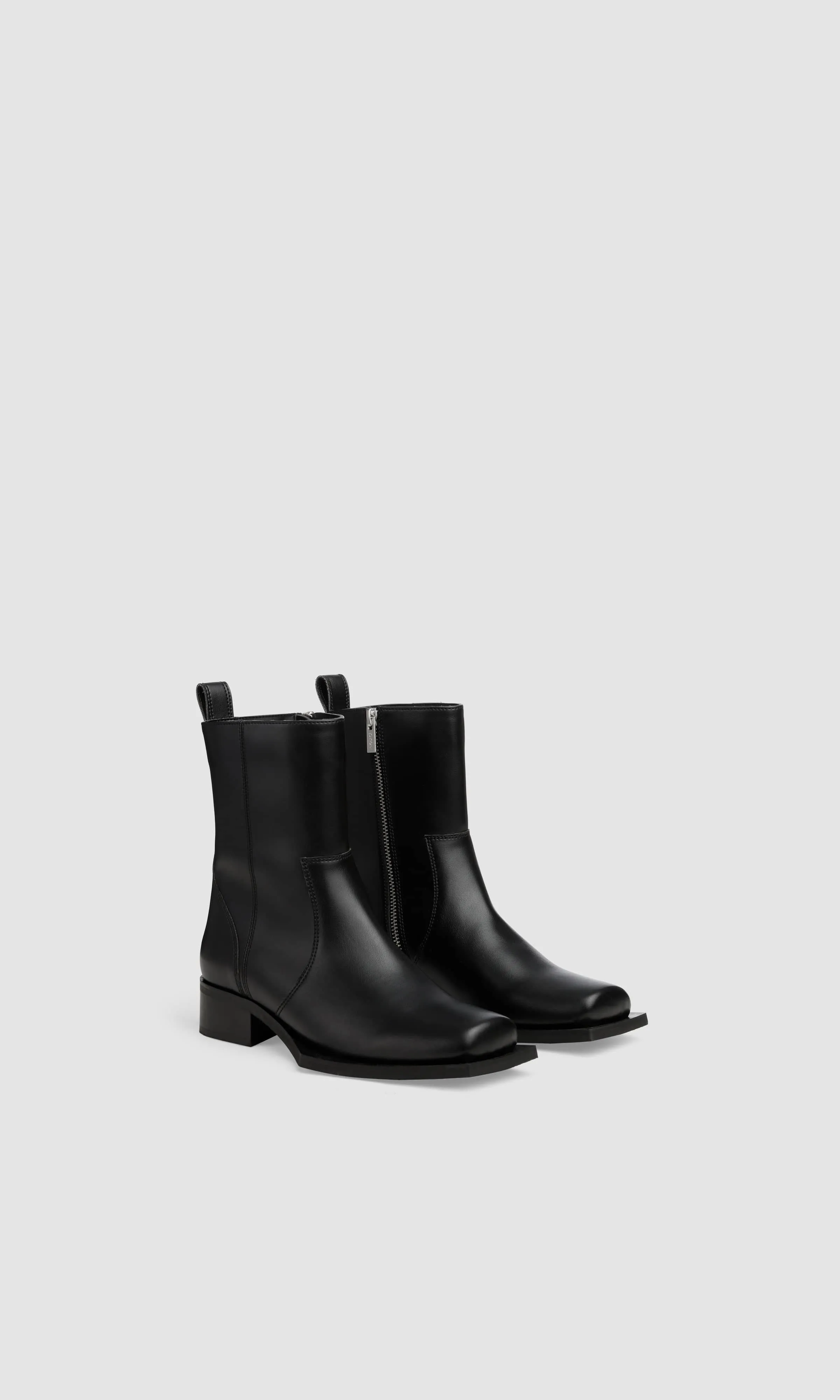 Karel Vegan Apple Leather Ankle Boots | Black