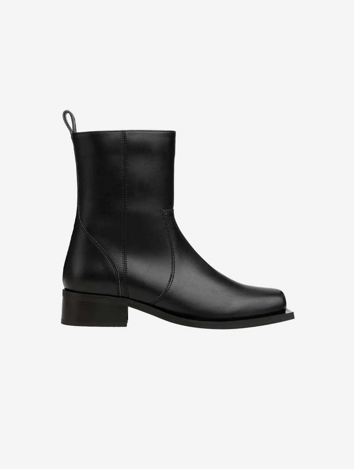 Karel Vegan Apple Leather Ankle Boots | Black