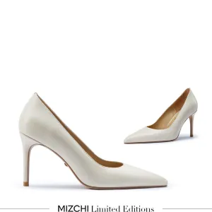 *Kayte - Ivory Leather Classic Pumps