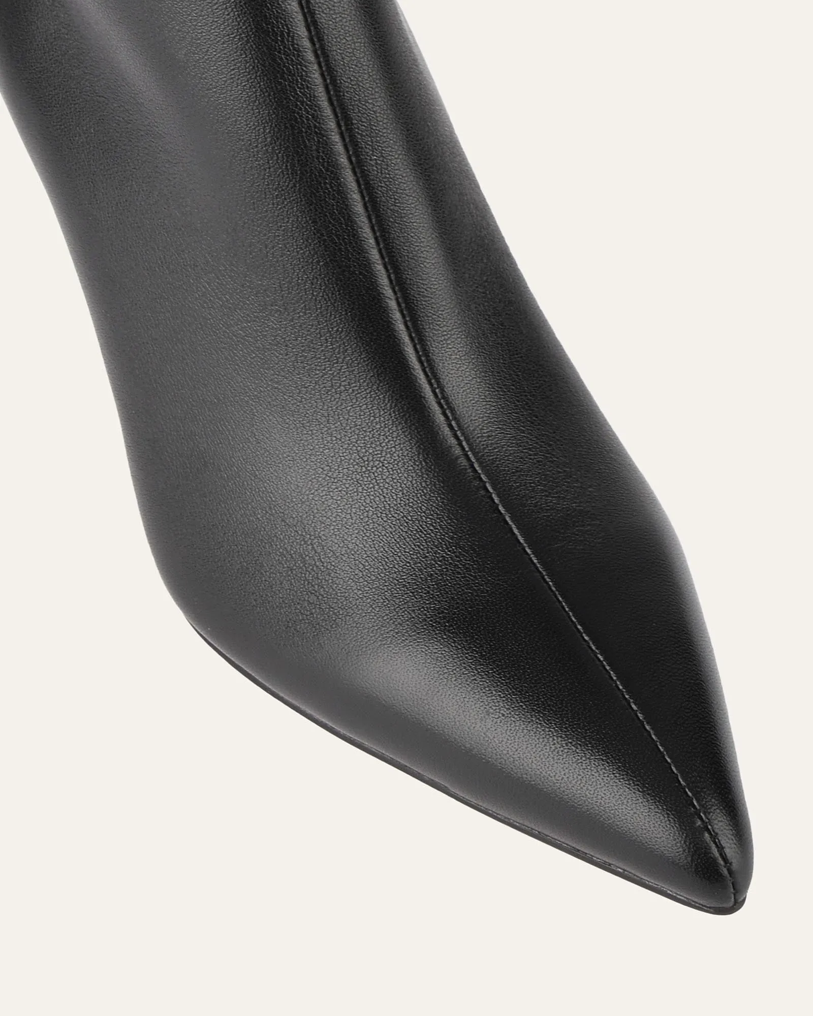 LOTUS KNEE BOOTS BLACK LEATHER